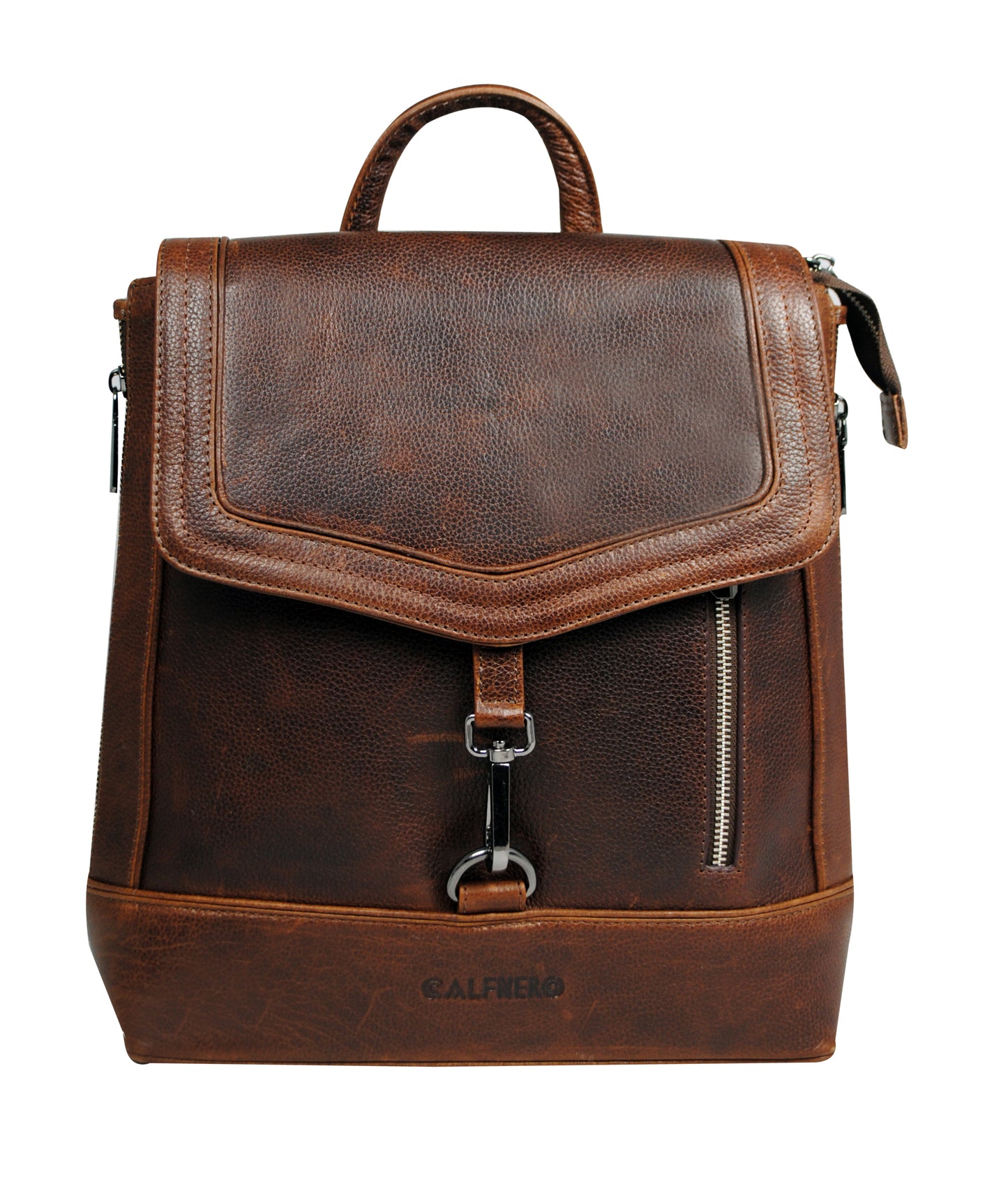 Calfnero Genuine Leather Women's Backpack (931-Brown)