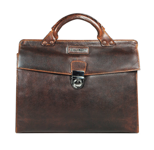 Calfnero Genuine Leather Men's Messenger Bag (A-1724-Brown)