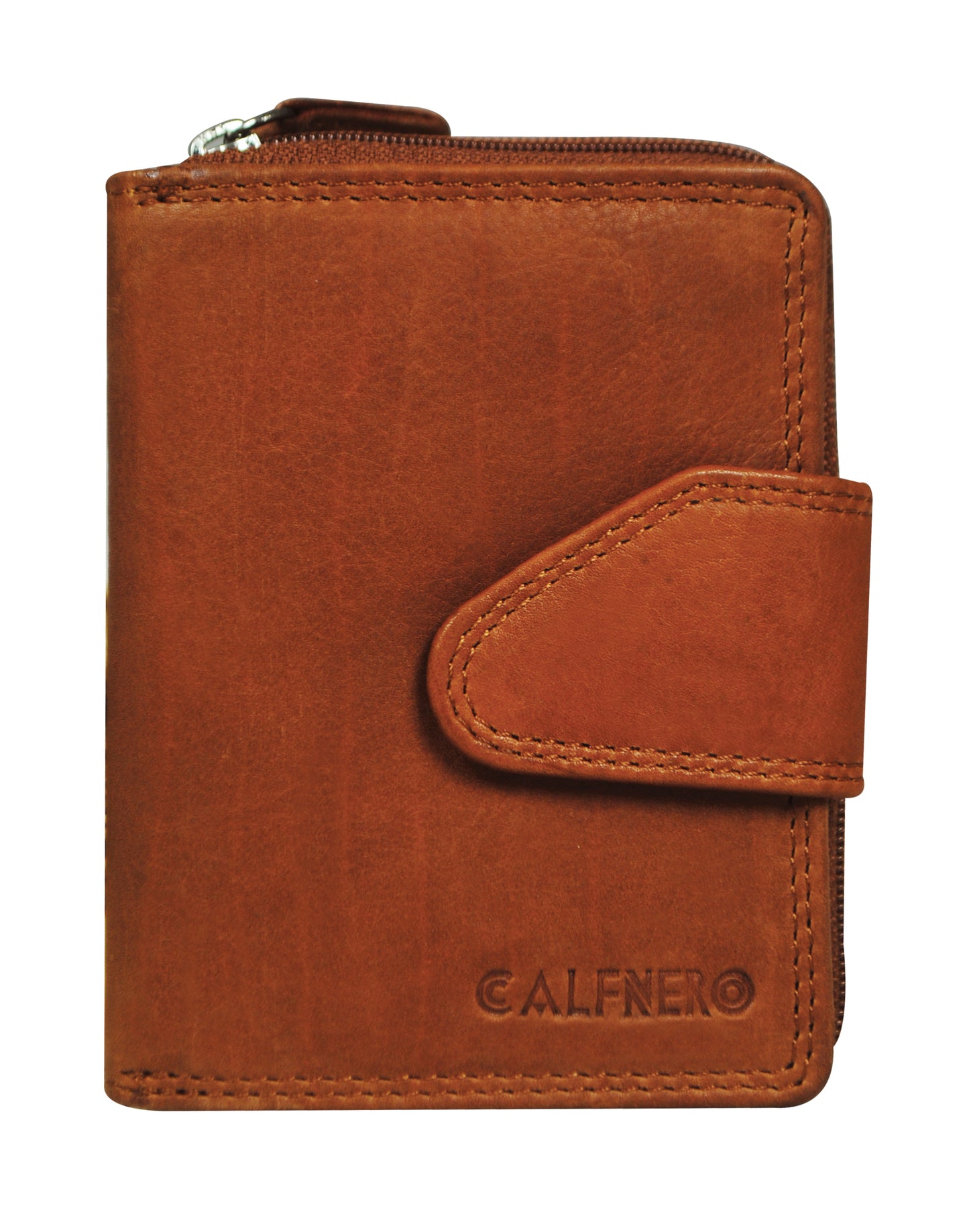 Calfnero Genuine Leather Women's Wallet (AK-81-Cognac)