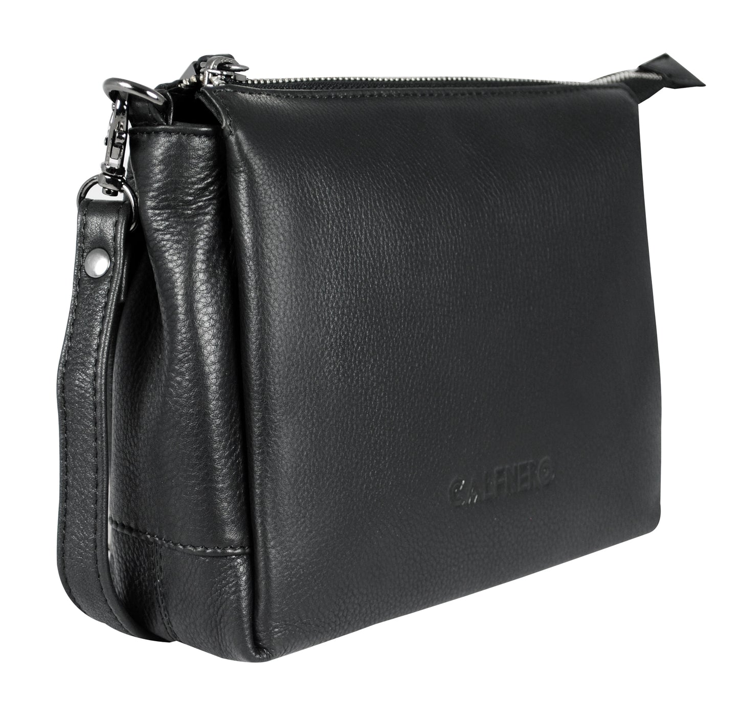 Calfnero Genuine Leather Women's Sling Bag (71967-Black)