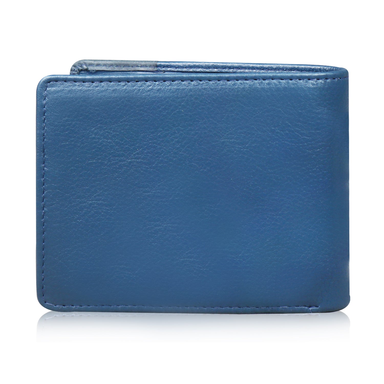 Blue leather store wallet mens