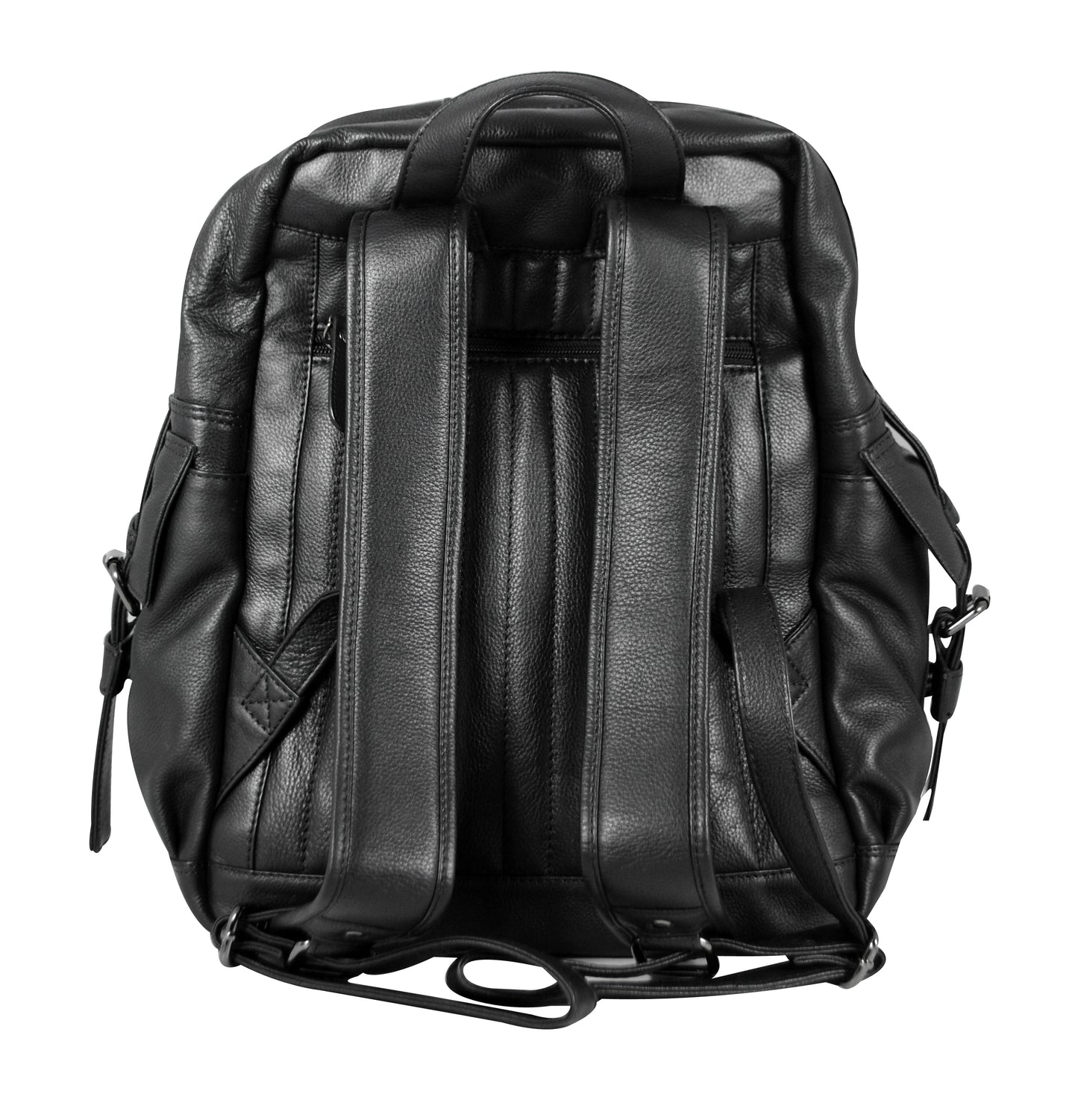Calfnero Men's Genuine Leather Backpack (6382-Black)