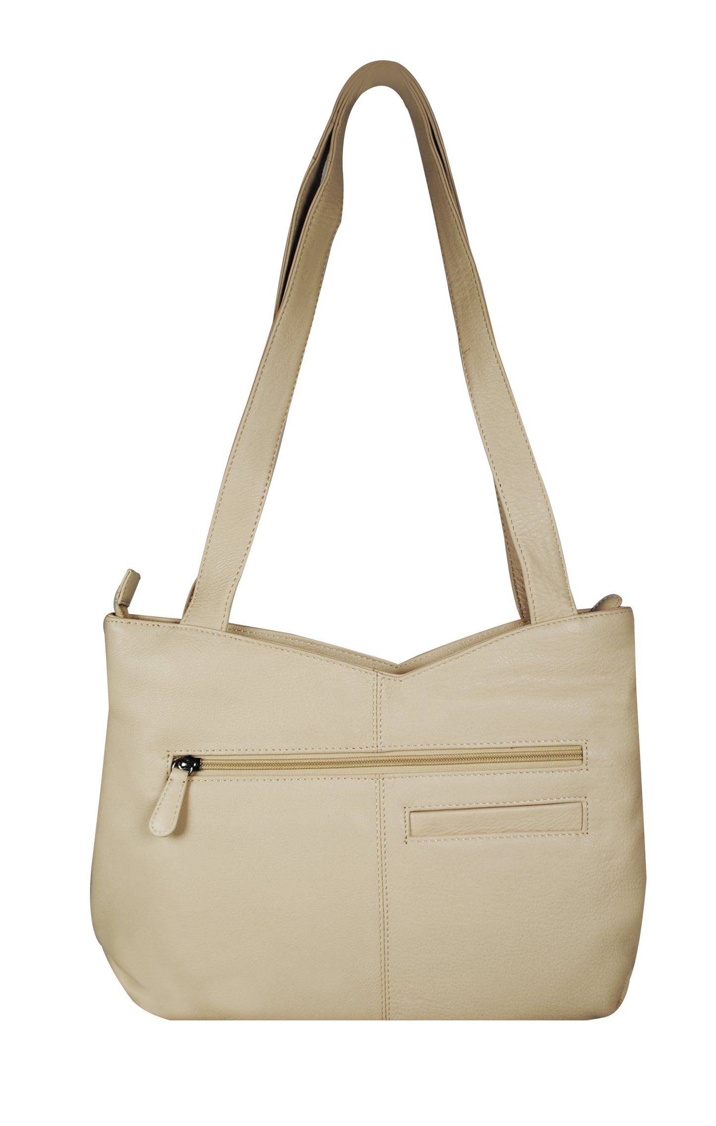 Calfnero Women's Genuine Leather Shoulder Bag (71080-Creame)