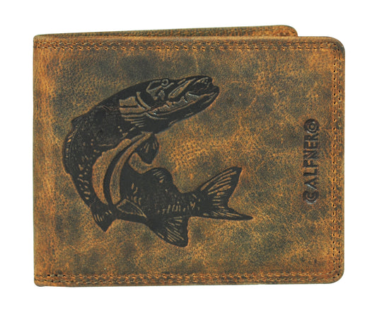 Calfnero Genuine Leather  Men's Wallet (CF-203-Hunter)