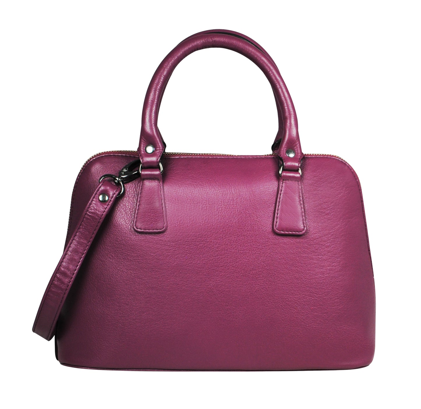 Calfnero Women's Genuine Leather Hand Bag (CON-2-Brinjal)