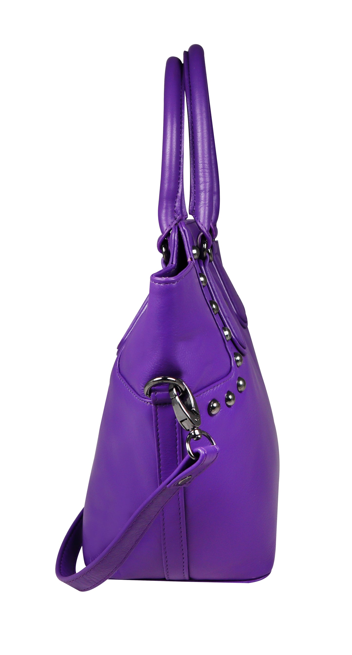 Calfnero Women's Genuine Leather Hand Bag (CON-1-Brinjal)