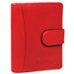 Calfnero Genuine Leather Card Case wallet (602-Red)