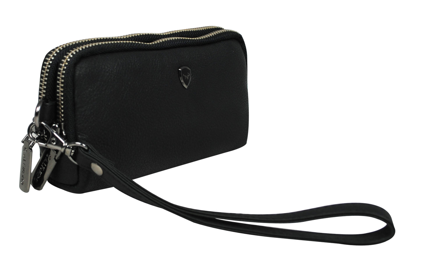 Calfnero Genuine Leather Toiletry Bag Shaving Kit Bag (9550-Black)