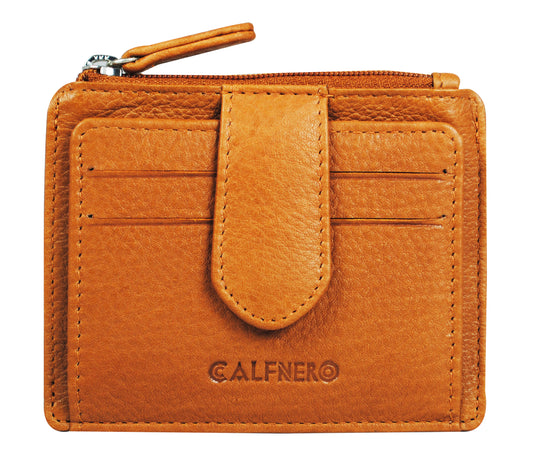 Calfnero Genuine Leather Card Case-Multiple Card Holder (2334-N-Camel)