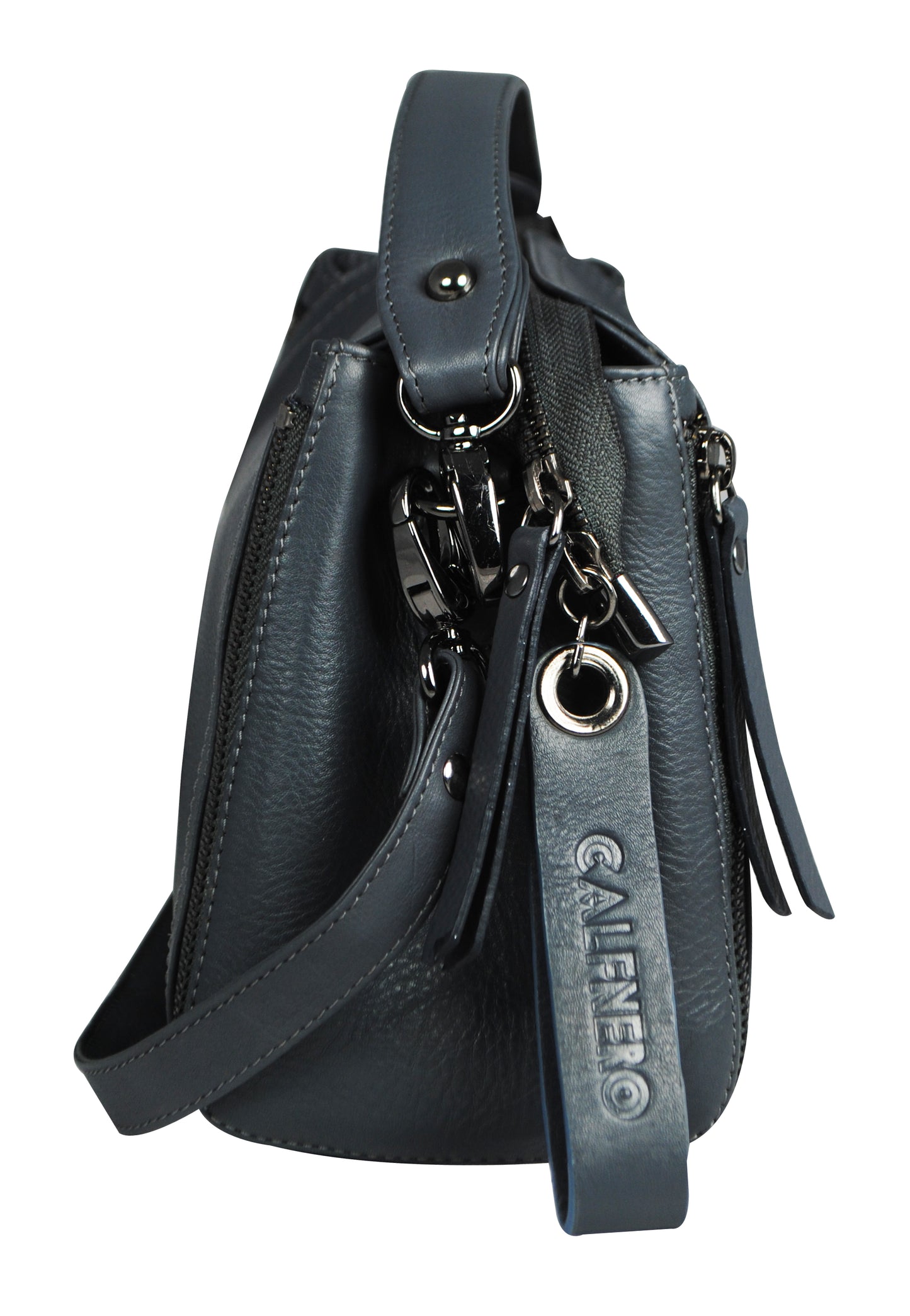 Women's Genuine Leather Hand Bag (3044-Navy)