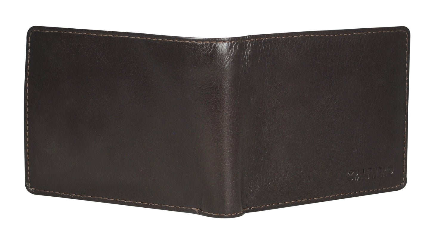 Calfnero Genuine Leather  Men's Wallet (1144-Brown)
