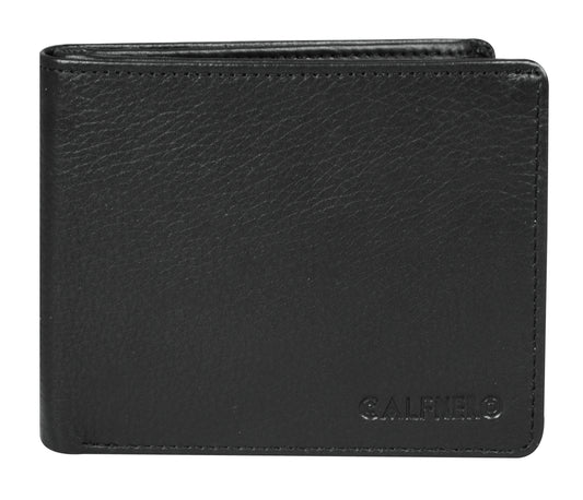 Calfnero Genuine Leather  Men's Wallet (7778-Black)