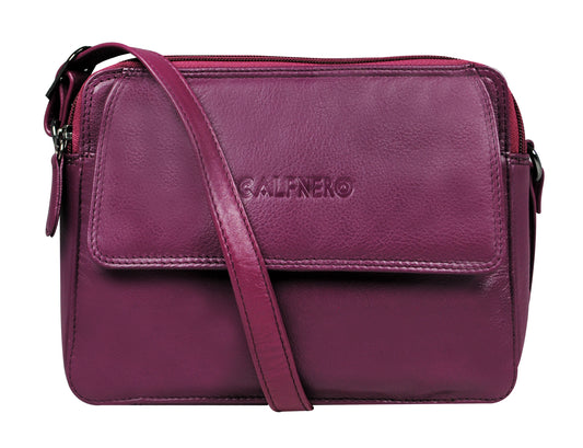 Calfnero Genuine Leather Women's Sling Bag (80056-Brinjal)