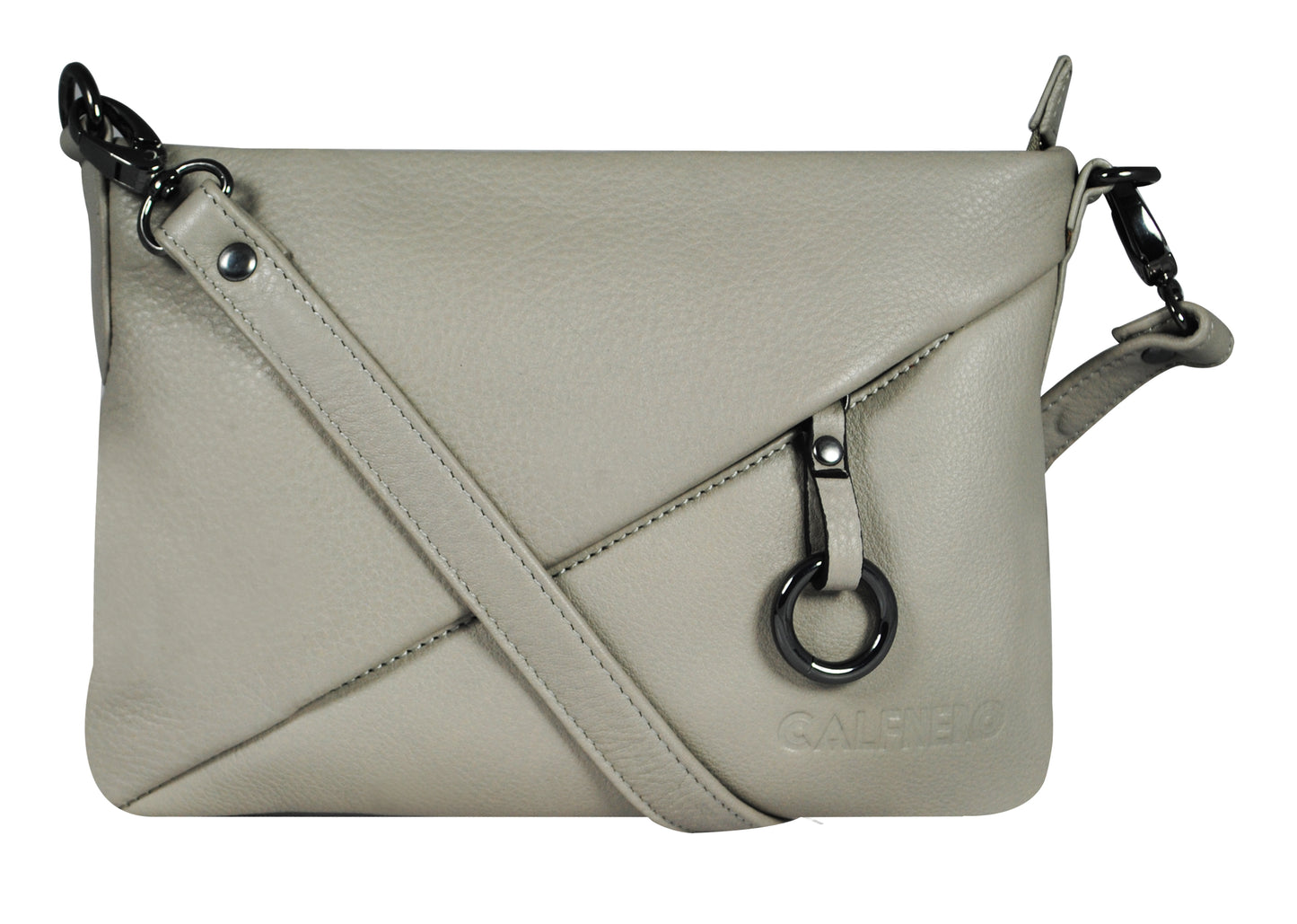 Calfnero Genuine Leather Women's Sling Bag (71002-Grey)