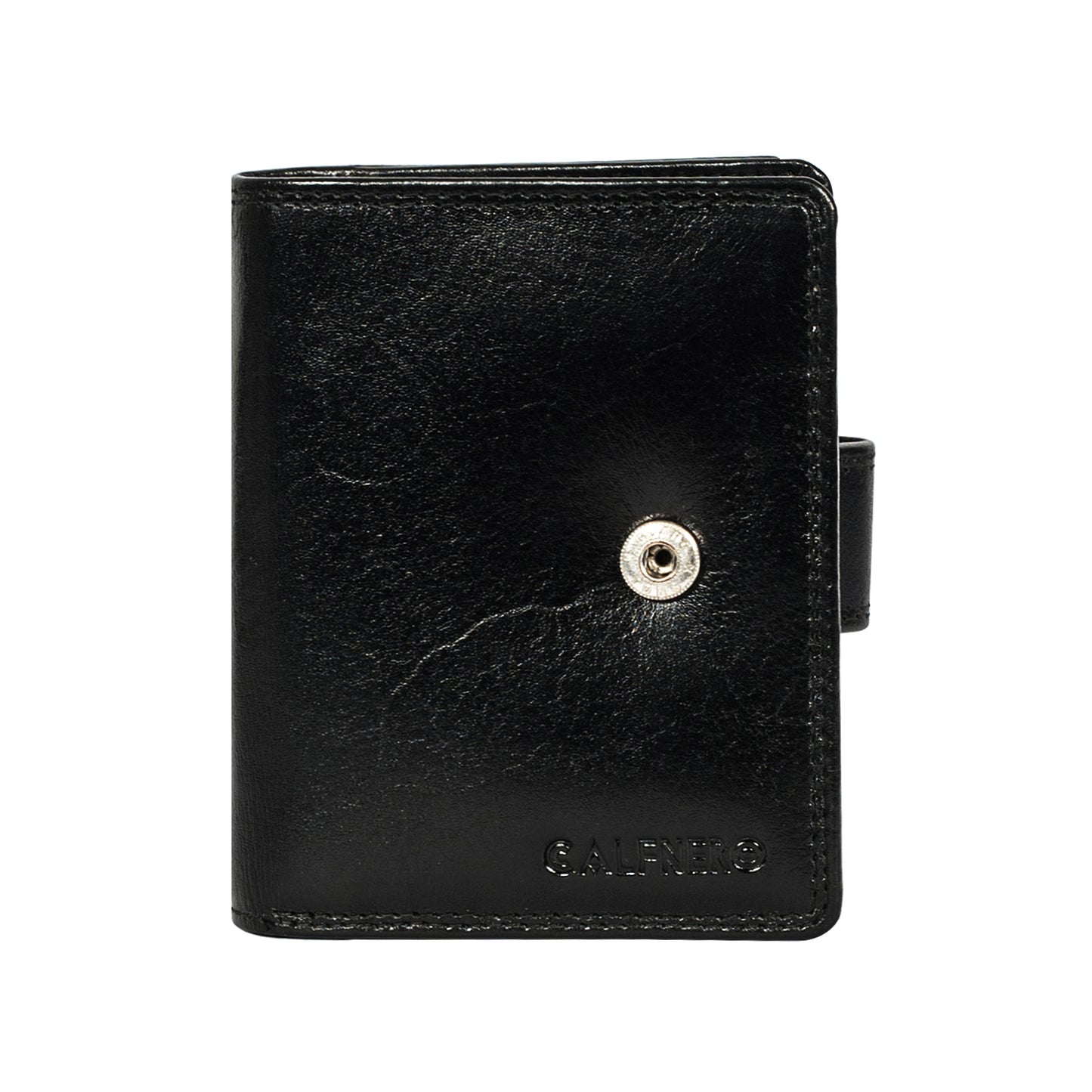 Calfnero Genuine Leather Women's wallet (511-Black-VT)