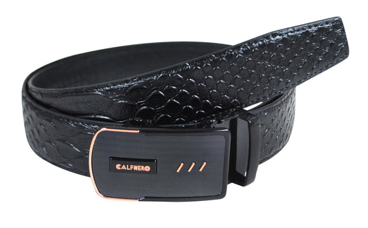 Calfnero Genuine Leather Men's Belt (CB-02-Black)