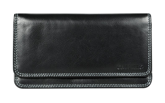 Calfnero Genuine Leather Women's wallet (109-Black-Multi)