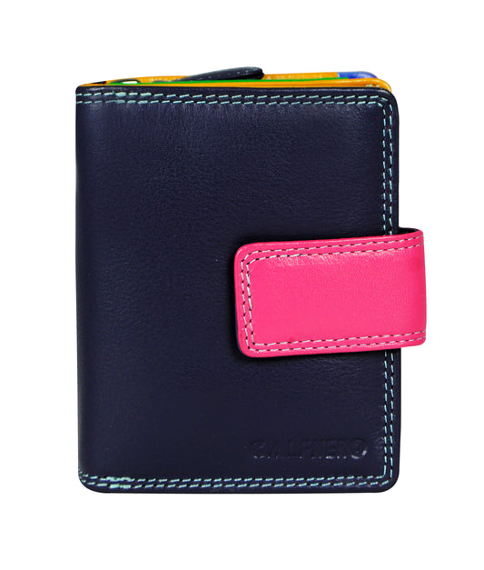 Calfnero Genuine Leather Women's Wallet (6084-Purple-Multi)