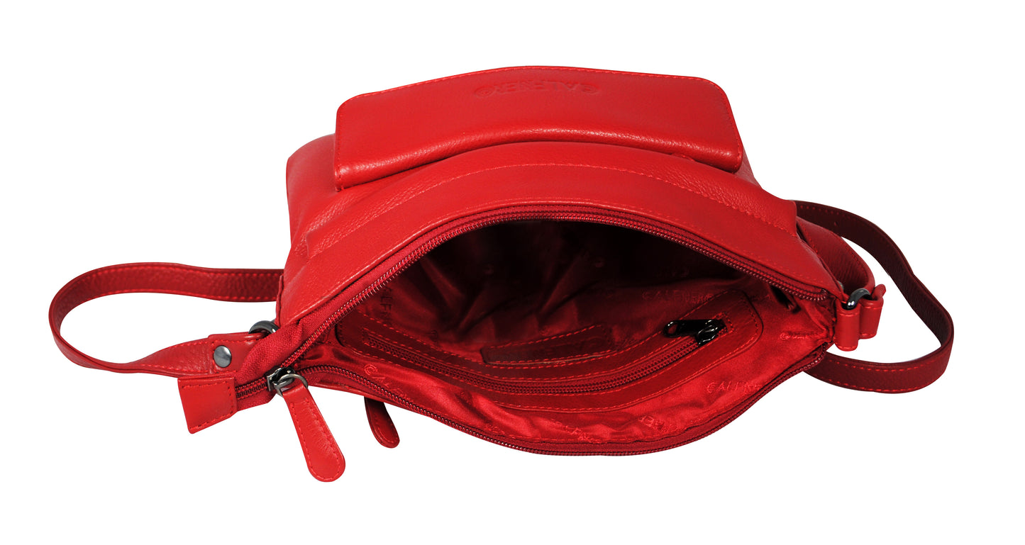 Calfnero Genuine Leather Women's Sling Bag (71437-Red)