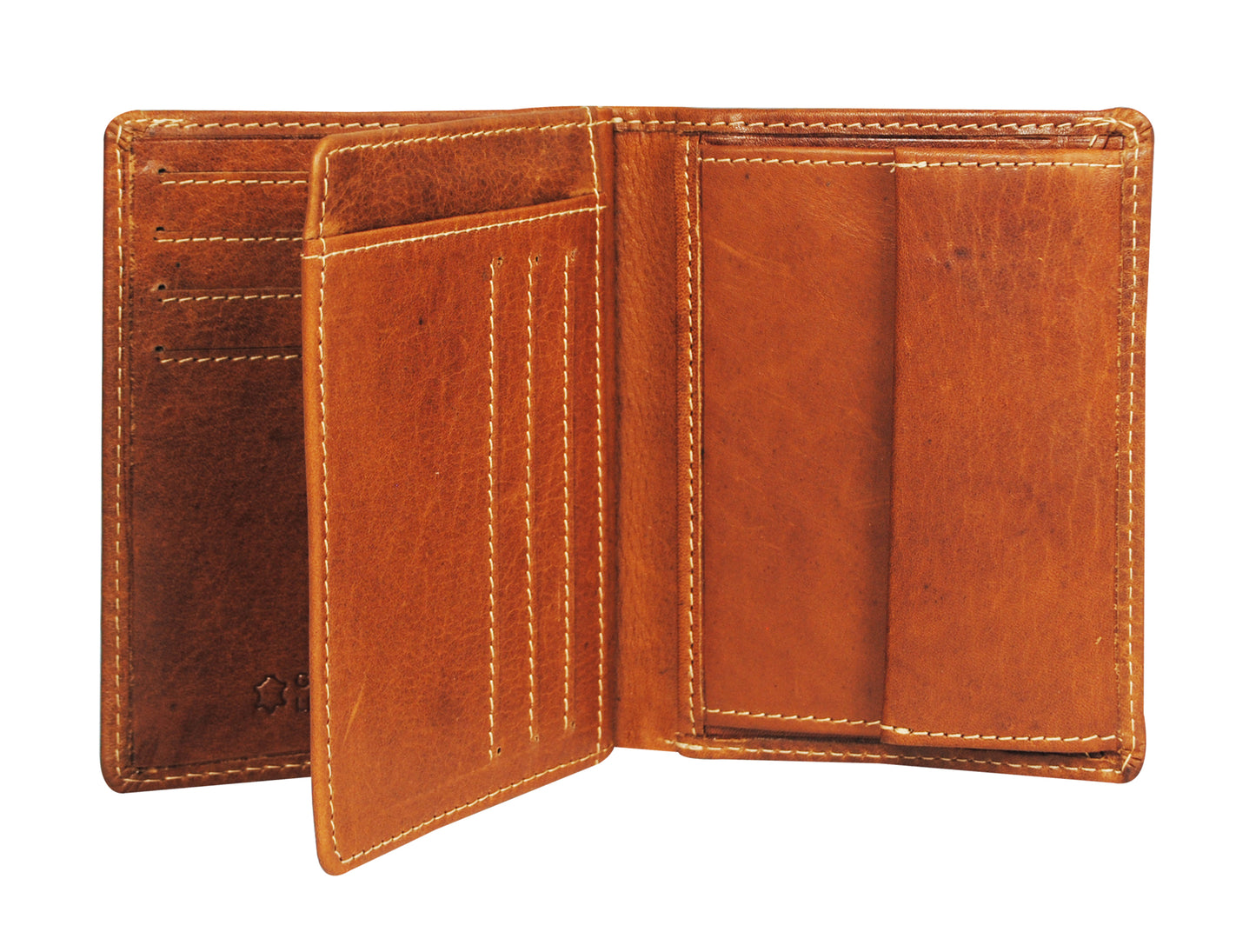 Calfnero Genuine Leather  Men's Wallet (8787-Tan)