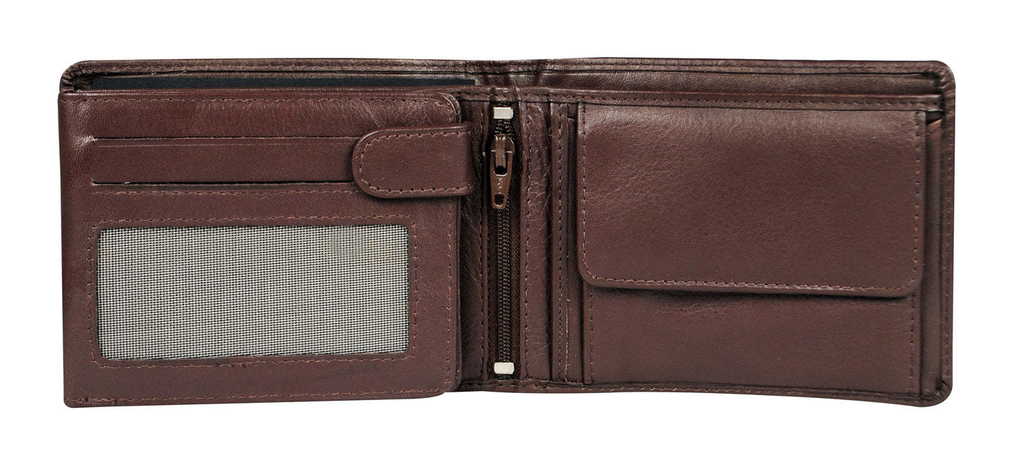 Calfnero Genuine Leather Men's Wallet (01-166-Brown)