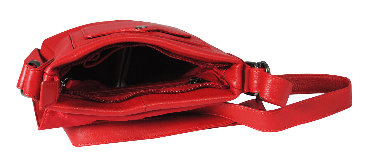 Calfnero Genuine Leather Women's Sling Bag (812-Red)
