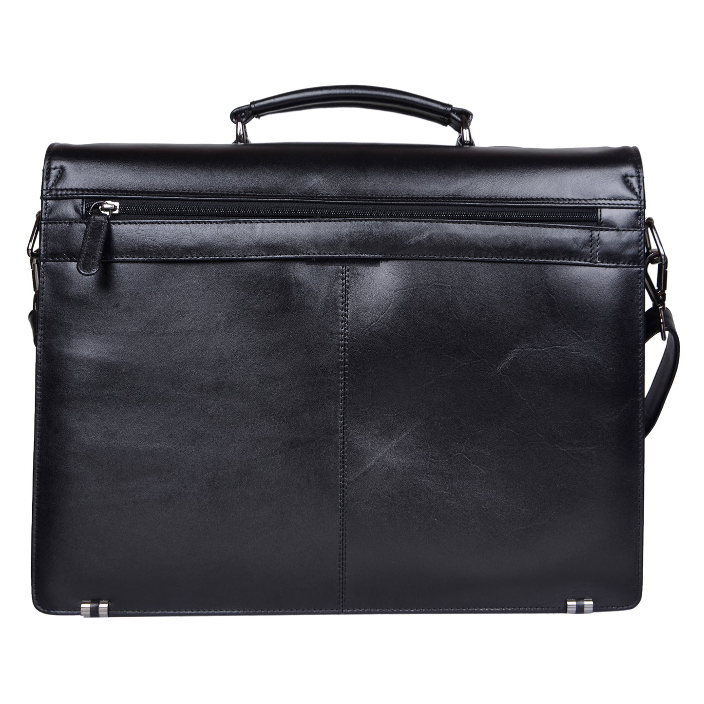 Calfnero Genuine Leather Men's Messenger Bag (K-104-Black)