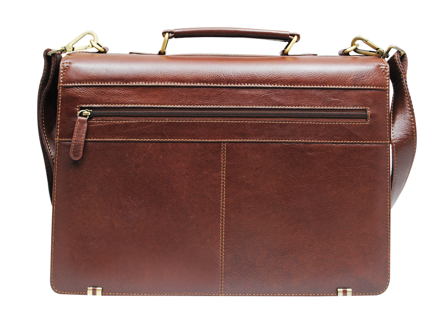 Calfnero Genuine Leather Men's Messenger Bag (K-105-Brown)