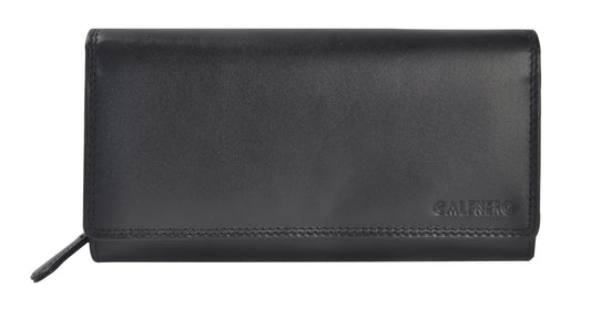 Calfnero Genuine Leather Women's Wallet (L-03-Black)