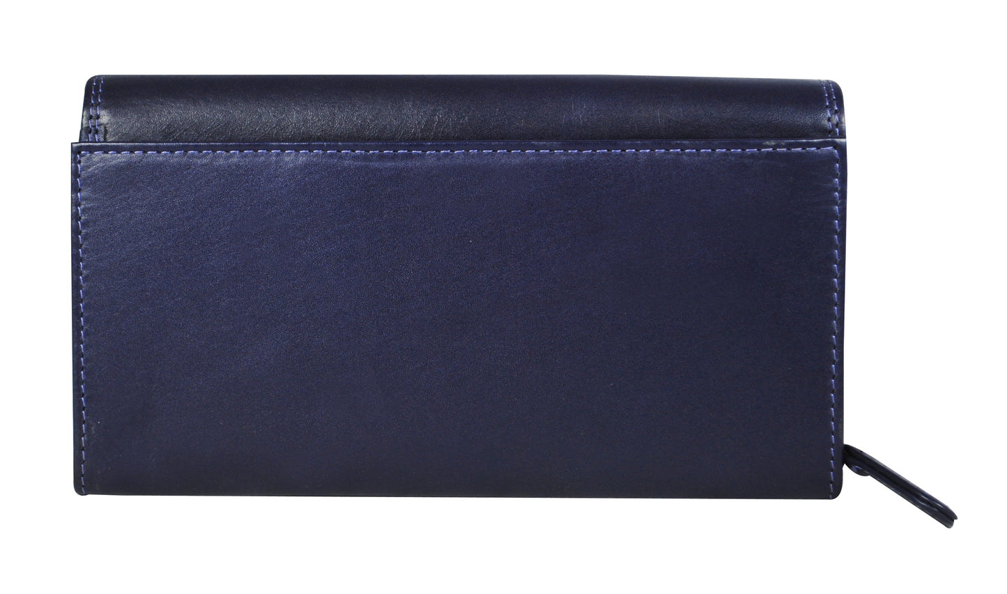 Calfnero Genuine Leather Women's Wallet (L-03-Purple)