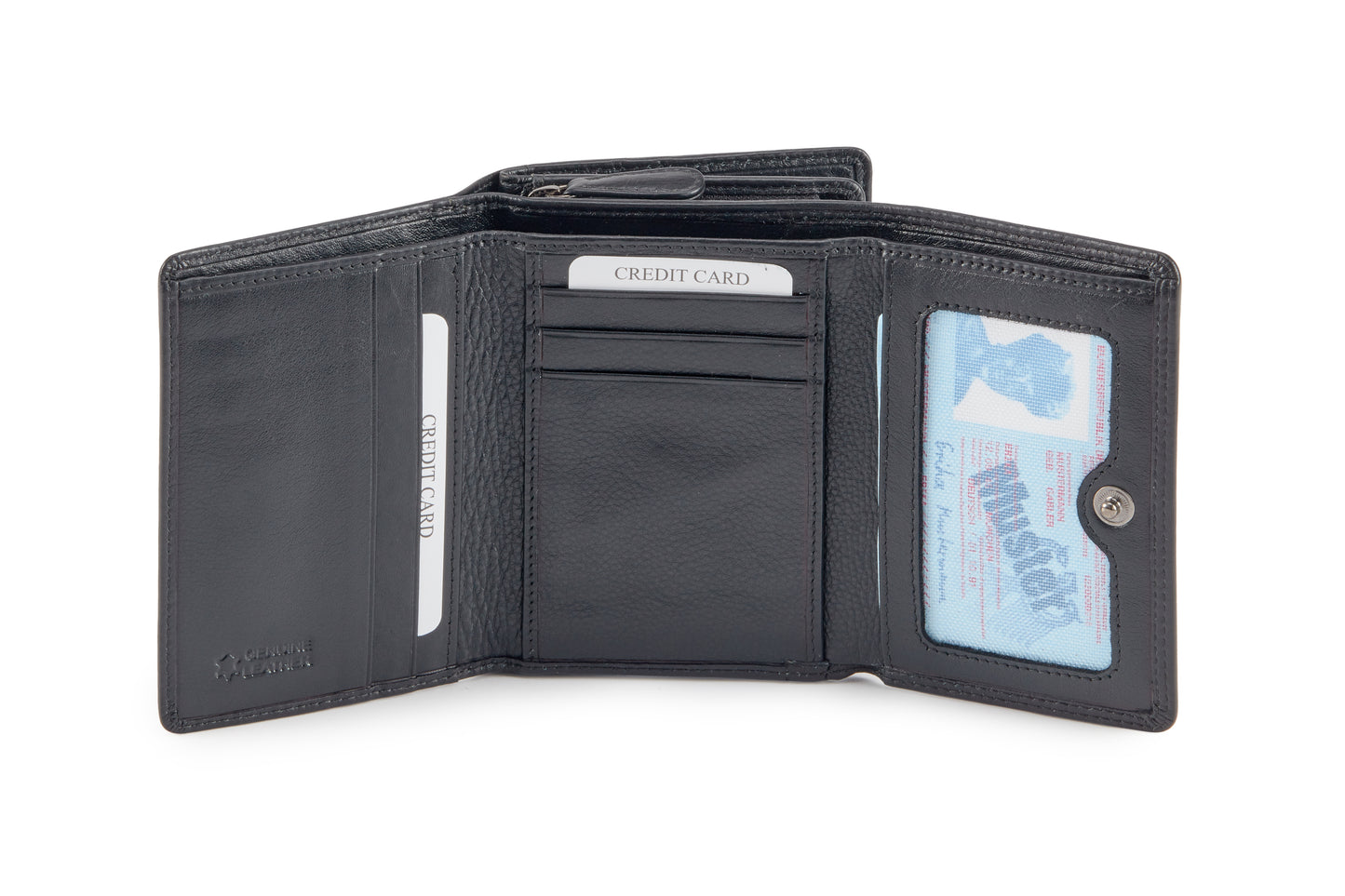 Calfnero Genuine Leather Women's Wallet (L-02-Black)
