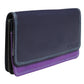 Calfnero Genuine Leather Women's wallet (109-Purple-Multi)