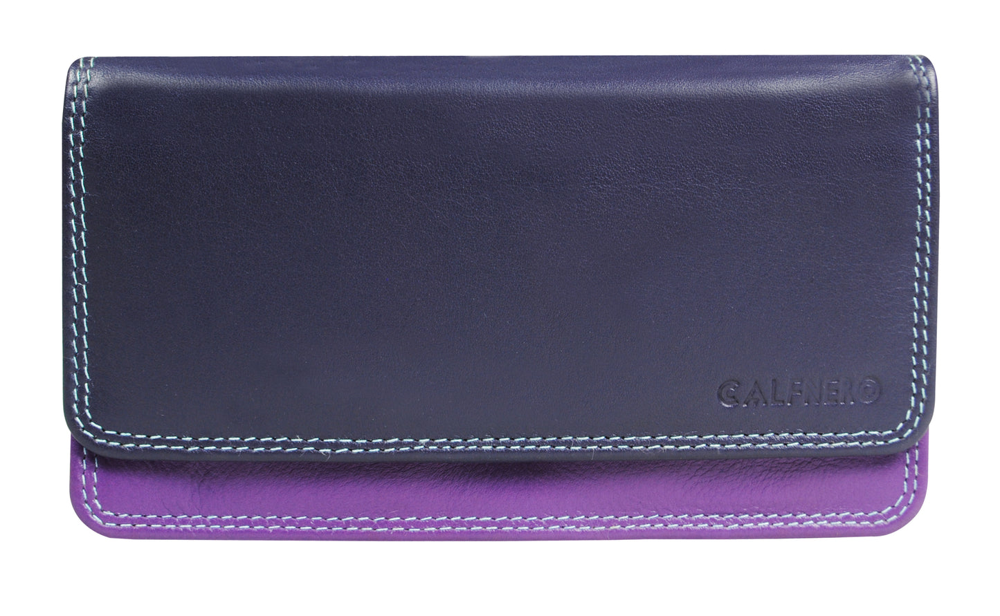 Calfnero Genuine Leather Women's wallet (109-Purple-Multi)