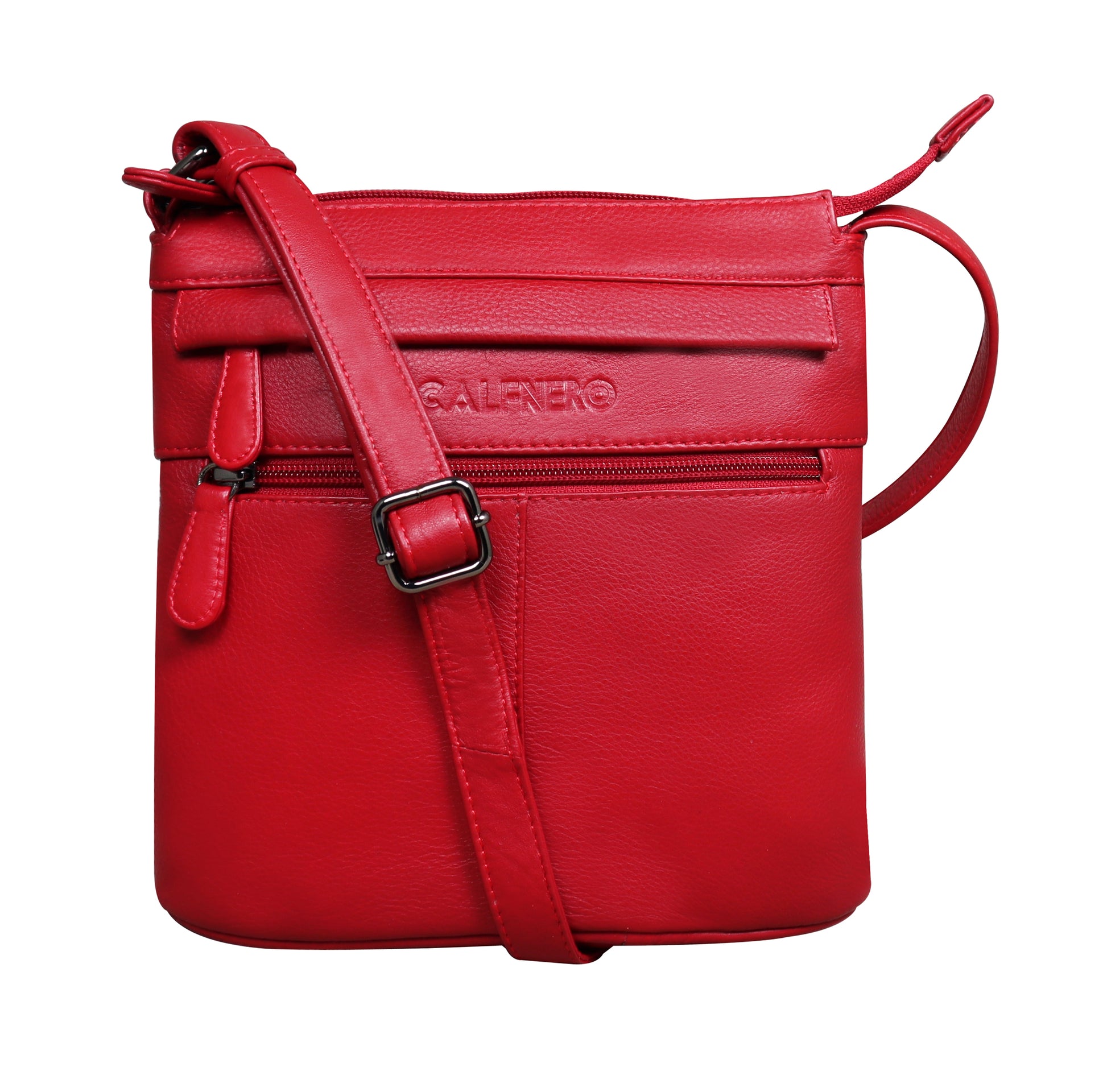 Calfnero Genuine Leather Women's Sling Bag (LV-01-Red) – www.