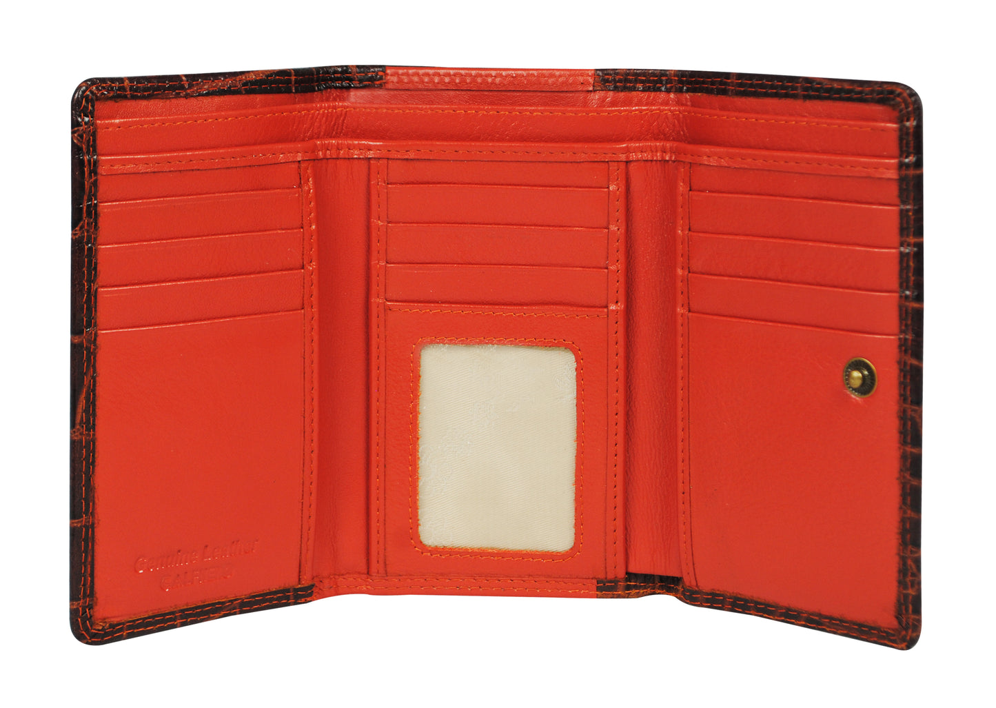 Calfnero Genuine Leather Women's Wallet (LW-71-Cognac)