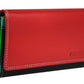 Calfnero Genuine Leather Women's Wallet (MK-057-Red-Multi)