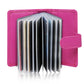 Calfnero Genuine Leather Card Case wallet (602-Pink)