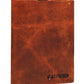 Calfnero Genuine Leather Raw Edge Men's Wallet (T-325-Brown)