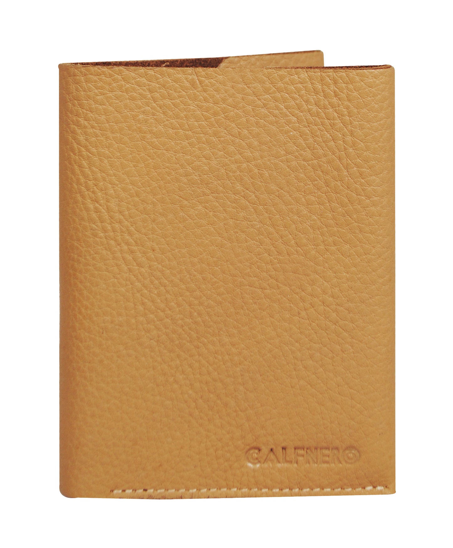 Calfnero Genuine Leather Raw Edge Men's Wallet (T-325-Camel)