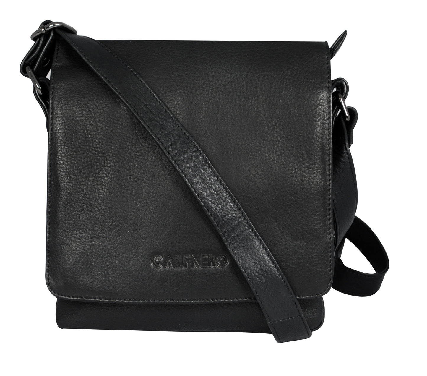 Calfnero Genuine Leather Women's Sling Bag (812-Black)