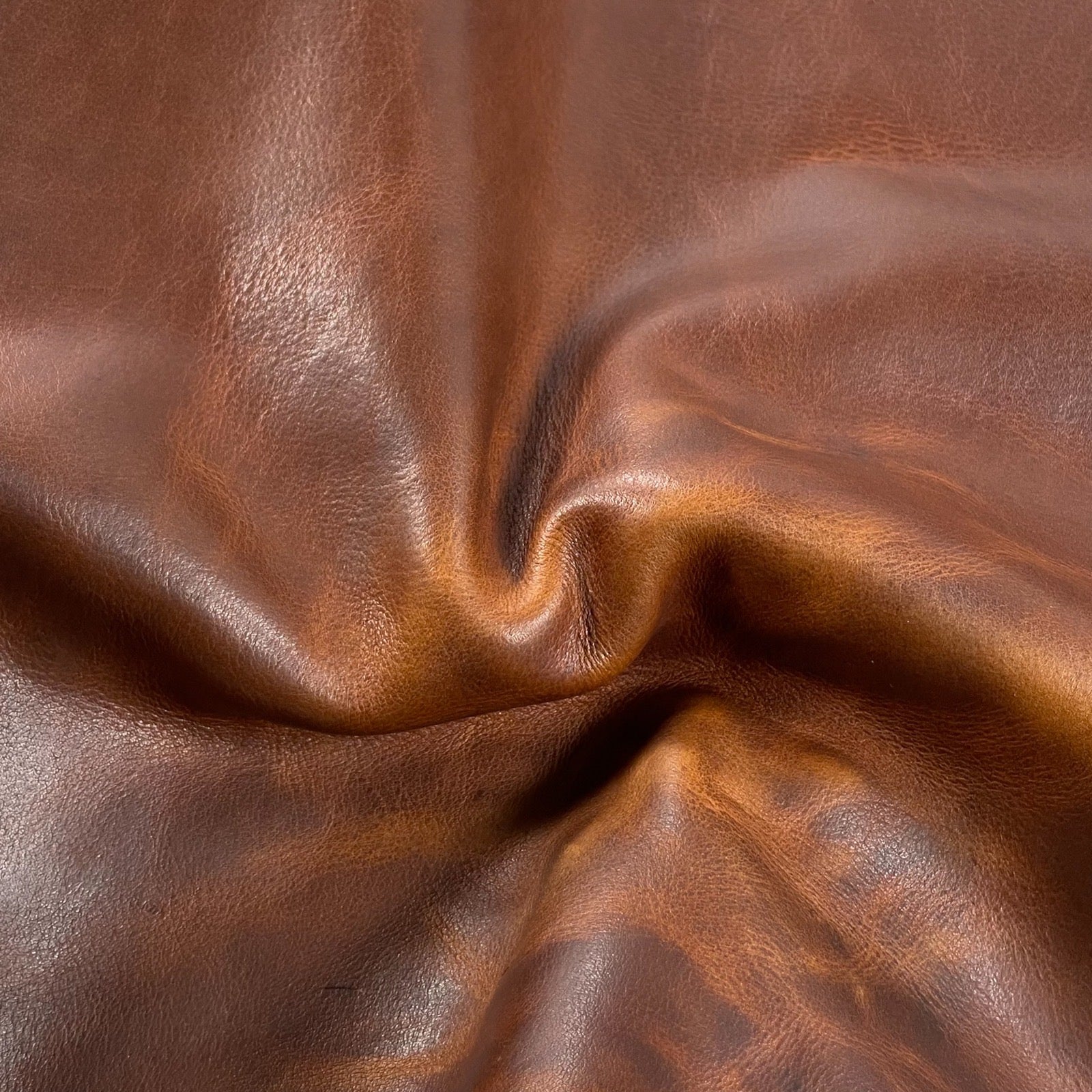 Oil pull-up leather texture close-up