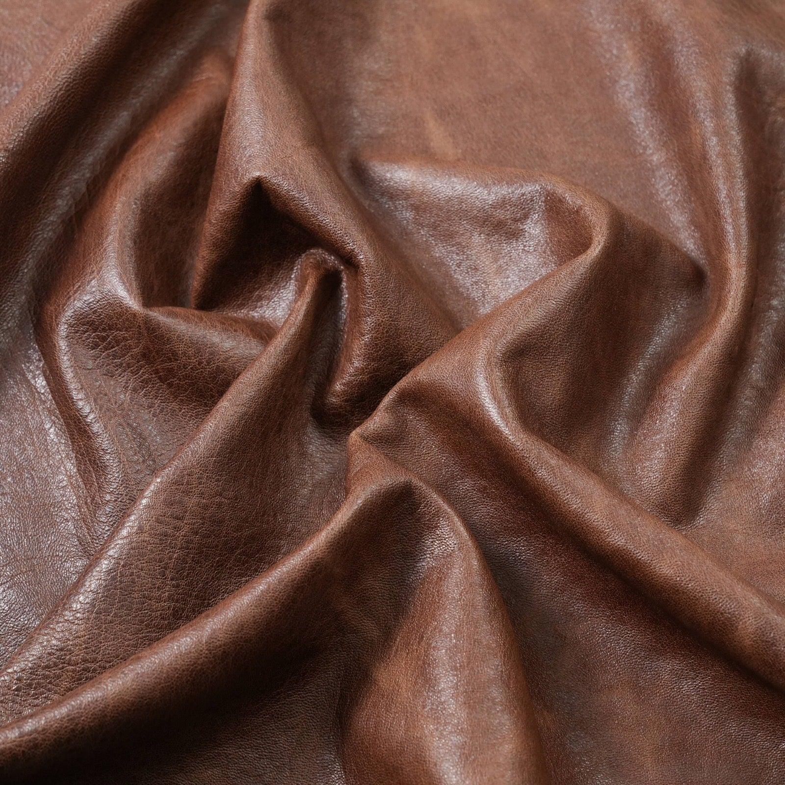 Pre-washed leather texture close-up